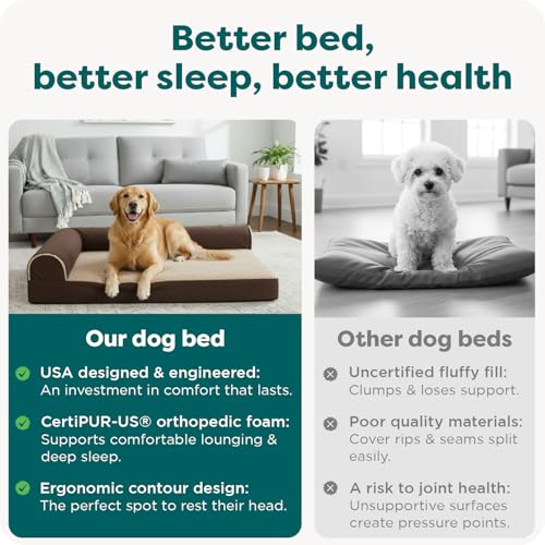 Orthopedic Dog Bed for Large Dogs (Jumbo / Espresso)