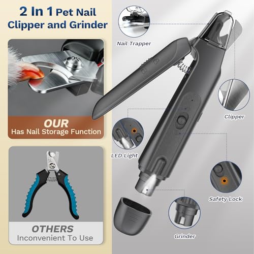 Pet Nail Clipper with Light (Black)