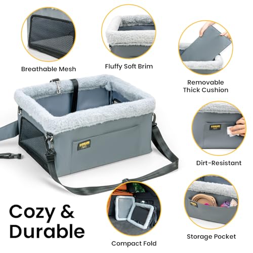 2 Pack Dog Car Seat (Grey / 2 Pack-Small Dogs under 20lbs)