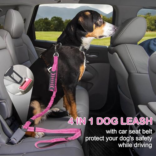 Heavy Duty Dog Leash for Medium Large Dogs that Pull (Pink)