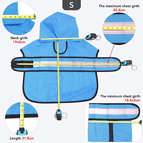 Waterproof Reflective Dog Raincoats (Blue / Small)