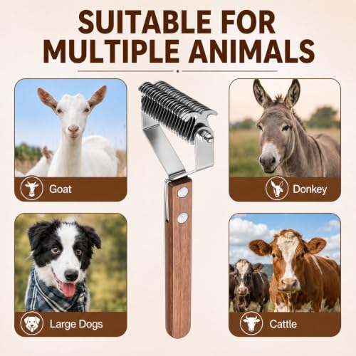2 sided Livestock Shedding Comb (2-sided)