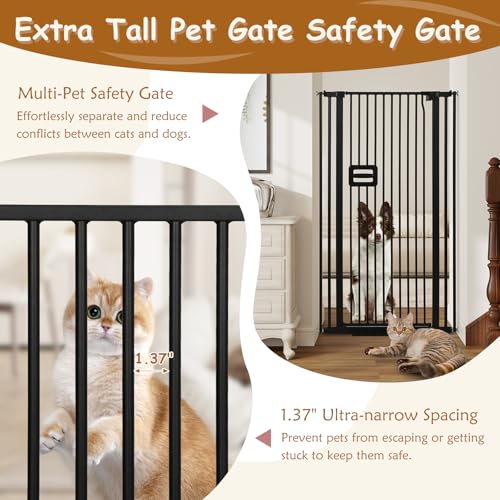 55'' Extra Tall Cat Gate (55" Tall x 30.1 - 34.1" Wide)