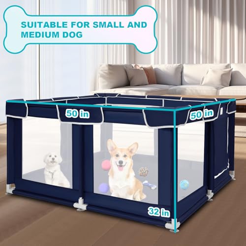 Dog Playpen 50 × 50 inch (Royal Blue)