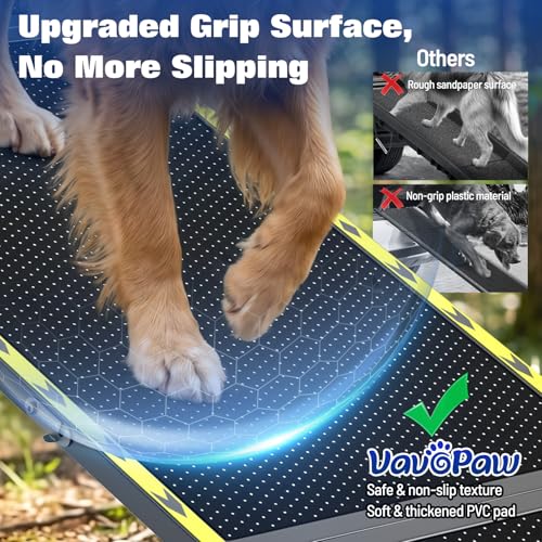 74"L x 20"W Extra Wide Dog Ramp for Car (Black)