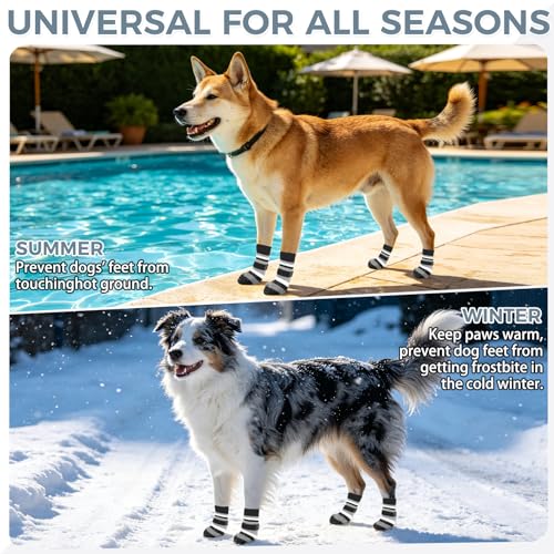 Anti Slip Dog Socks (Black / Small)