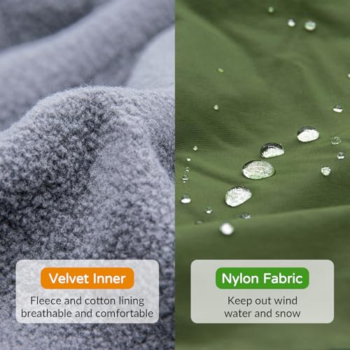 Waterproof Dog Raincoat (Green (Velvet Lining) / M)