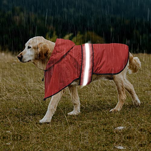 Waterproof Dog Raincoats (Large / Red)