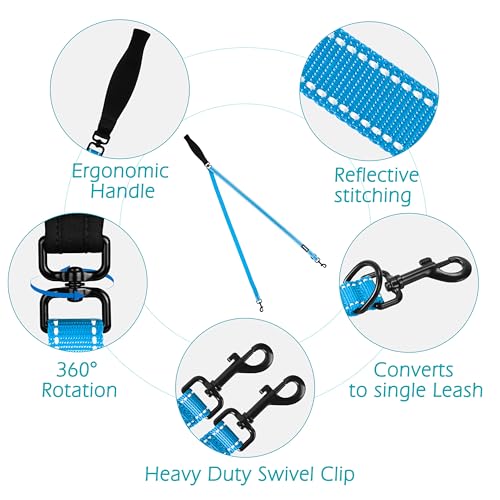 Two Point Control Dog Leash (Light Blue)