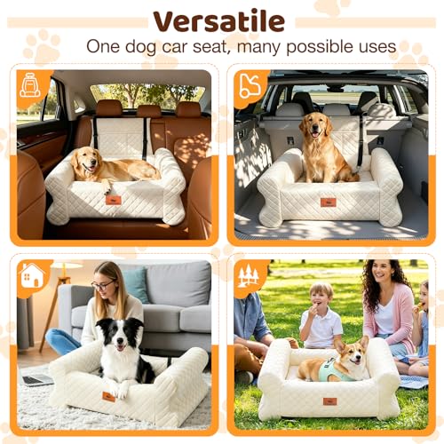 Dog Car Seat for Medium (White)