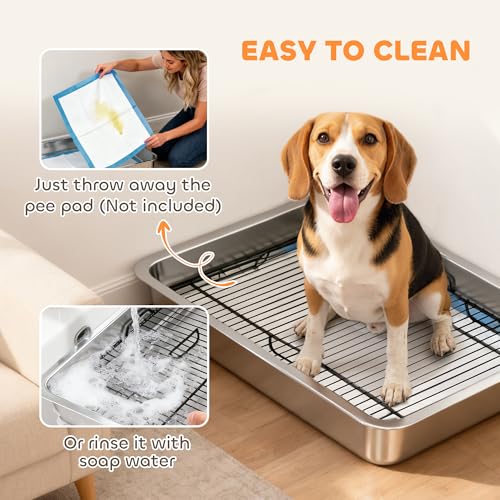 Dog Potty Tray Stainless Steel