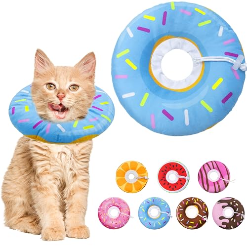 Cat Cone Collar Soft (Donut Blue / Small)