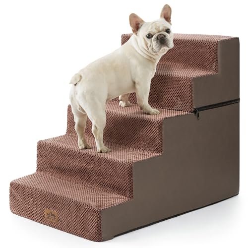 Dog Stairs for Small Dogs (Brown / 19.7x29.5x23.6 inch)