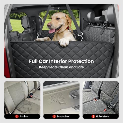 Dog Truck Seat Cover for Back Seat (Black / Extra Large - Full-Size Trucks, SUVs)