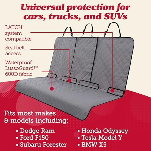 Car Seat Cover & Protector for Dogs (Premium Edition - Gray)