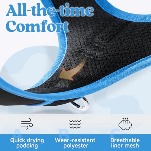 Dog Harness for Large (Black & Blue / Large)