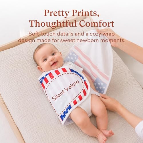 Adjustable Swaddle Wrap for Newborn (Stars Stripes / Small)