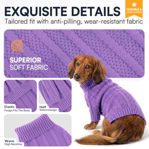 XSmall Dog Sweater (X-Small / Purple)