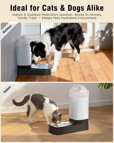 2.4 Gallon Automatic Dog Water Bowl Dispenser with Handle