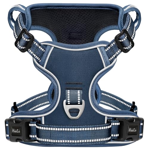 Dog Harness for Small Dogs No Pull Dog Vest Harness for Small Dog with Soft Padded Handle Reflective for Outdoor Training (S / Royal Blue)