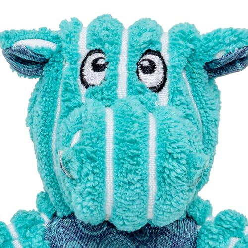 Floppy Knots Durable No‑Stuffing Squeaky Rope & Plush Dog Toy (Hippo / X-Small)