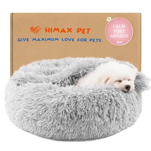 Small Cat & Dog Bed with Cover (20.0"L x 20.0"W x 7.0"Th / Light Grey)