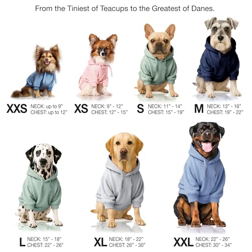 Cooper II Dog Hoodie (Faded Denim / X-Large (55-80 lbs))