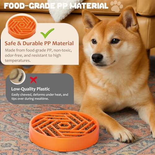 Slow Feeder Dog Bowl (orange)