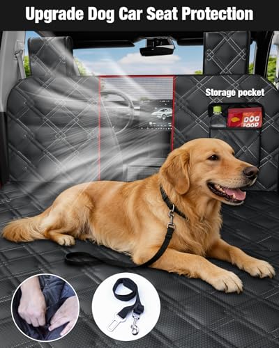 Dog Car Seat Cover for Back Seat Compatible with 2020 (Tesla Dog Car Seat - Hard Bottom)