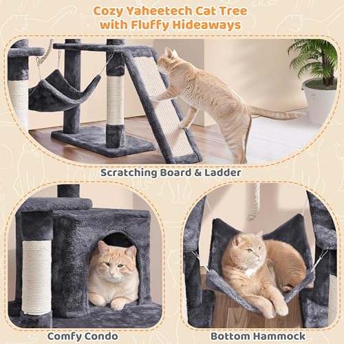 54in Cat Tree Tower for Large Cats (Dark Gray / 54in)