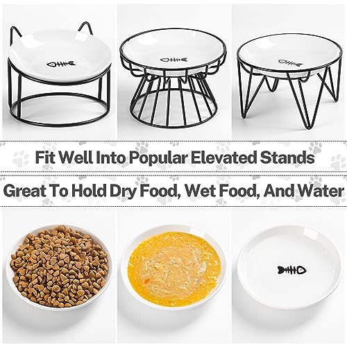 Cat Food Bowl (Shallow Dish | 3 PCS / Fishbone)