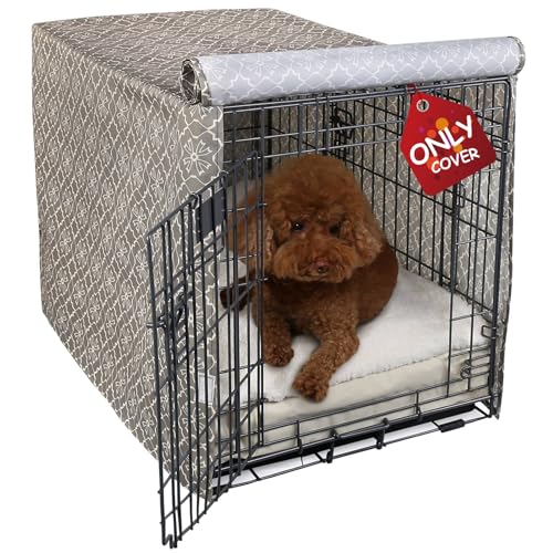 Pattern Dog Crate Cover (Brown / 30.0"L x 19.0"W x 21.0"H)