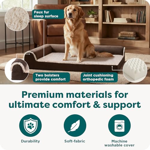 Orthopedic Dog Bed for Large Dogs (Jumbo / Espresso)