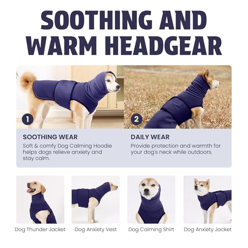 Dog Anxiety Vest and Coat (Midnight Blue / XXX-Large)