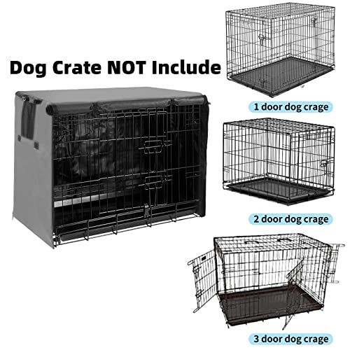 Dog Crate Cover 36 Inch Waterproof 600D Oxford with 1 (36.0"L x 23.0"W x 25.0"H / Gray Cover(only Cover))