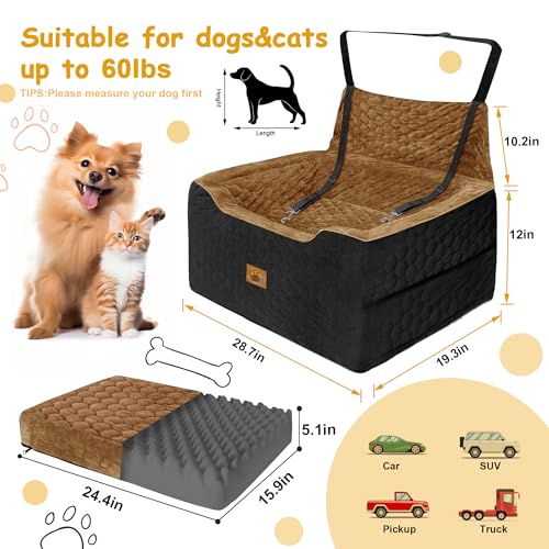 Dog Car Seat for Medium (BlackBrown / Large)