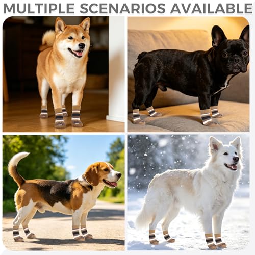 Anti Slip Dog Socks (Brown / Large)