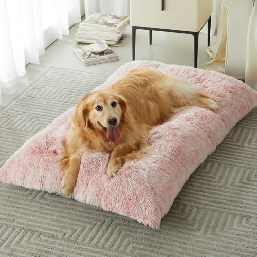 Dog Bed for Large Dogs (Pink / 3XL(53x36 inch))