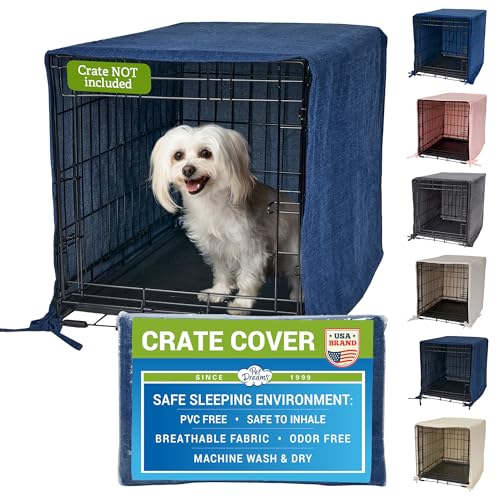 Dog Crate Cover (Denim Blue / 36.0"L x 23.0"W x 25.0"H)