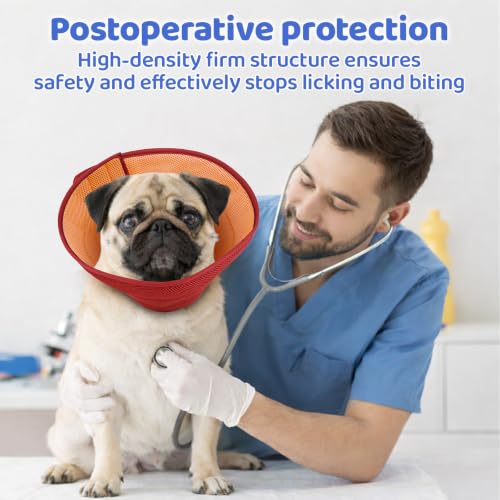 Soft Dog Cone Collar to Stop Licking After Surgery (Orange / L)