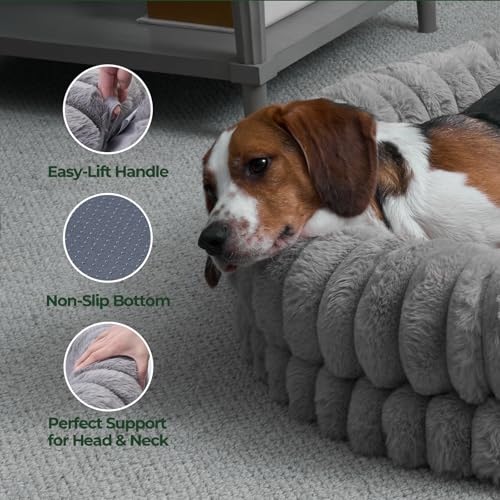 Luxury Donut Dog Bed (43.0"L x 43.0"W x 9.0"Th / Gray)