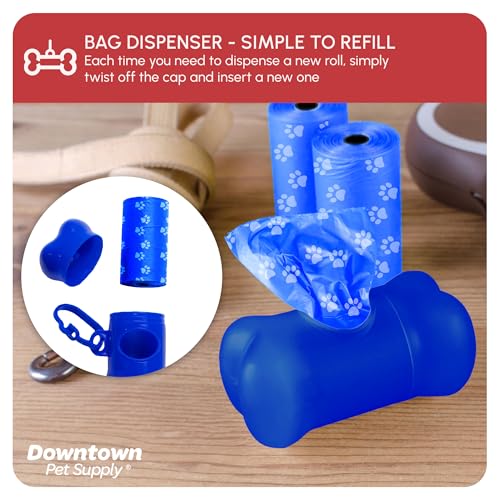 Poop Bags for Dogs with Dispenser (500 Count (Pack of 1) / Rainbow with Paw Prints)