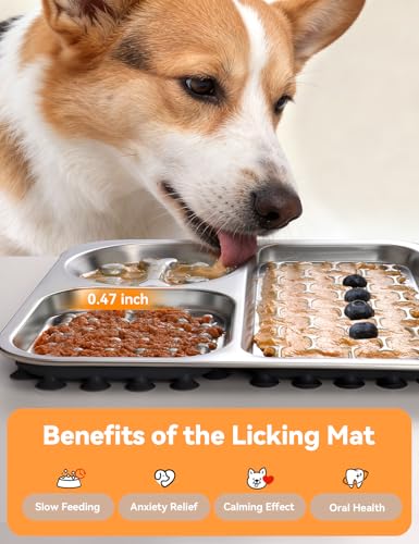 Stainless Steel Lick Mat for Dogs and Cats
