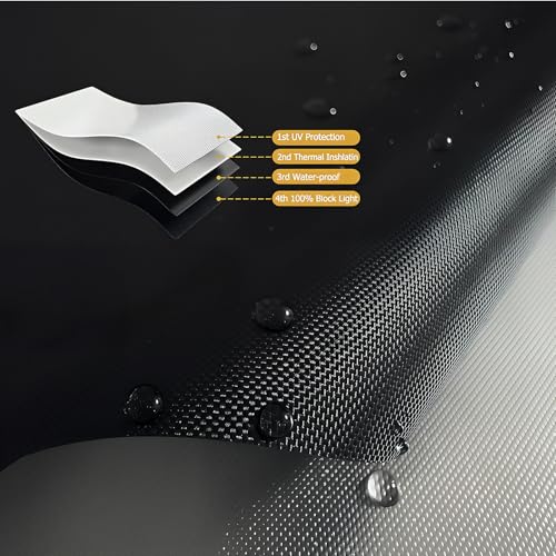 100% Blackout Window Cover (Black / 57"W x 40"H)
