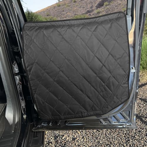 Heavy Duty Car Door Protector for Dogs (Black / XL)