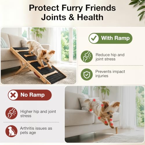 Foldable Dog Ramp for Bed & Couch
