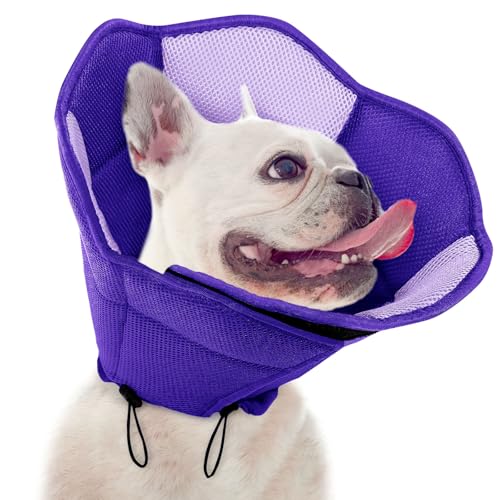 Dog Cones for Medium Dogs Soft Cone for Dogs to Stop Licking (Purple / Medium)