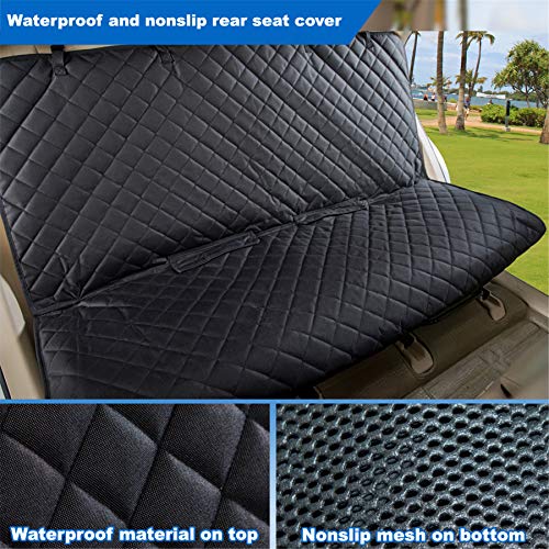 Bench Car Seat Cover Protector (49" L × 56" W / BLACK)