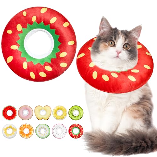 Cat Cone Collar Soft (Strawberry / Large)