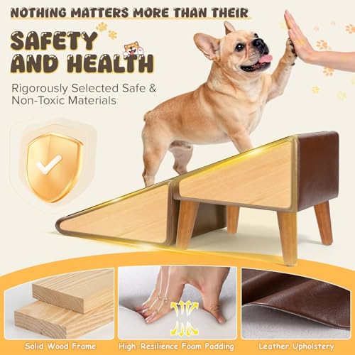 Dog Stairs for Small Dogs 16" H (Brown / 16" H)